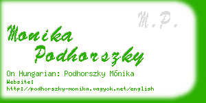 monika podhorszky business card